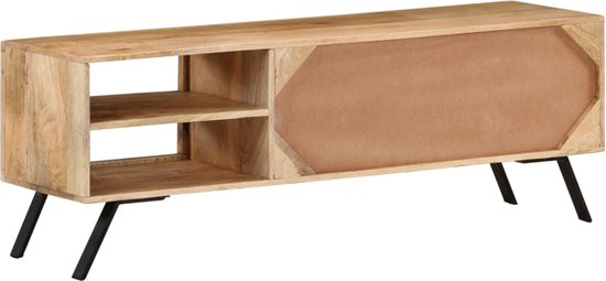 vidaXL Meuble TV 110x30x40 cm Bois de manguier massif - Meuble TV - Meubles TV - Meuble TV - Meuble TV