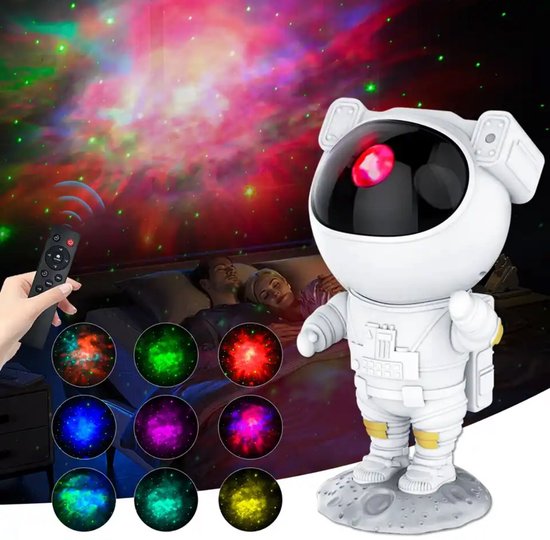 Projecteur d'étoiles LED Astronaute - Projecteur Galaxie - Ciel étoilé - Astronaute - Veilleuse - Cadeau - Galaxie