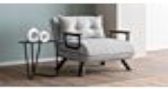 Asir - bankbed - slaapbank - Sofa - 1-zitplaats - Grijs - 60 x 50 x 85 cm