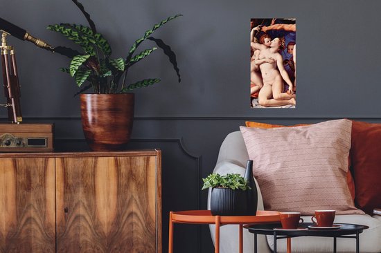 Affiche Vénus cupidon folie et temps - Leonardo de Vinci - 20x40 cm