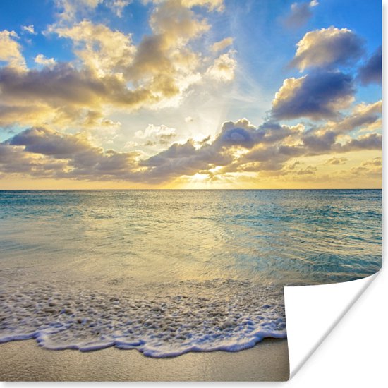 Poster Zee - Strand - Wolken - Zon