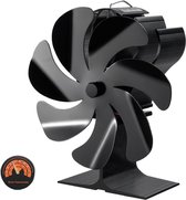 Ventilateur de poêle pour poêle à bois - Ventilateur de poêle - Poêle cheminée - Ecofan - Ventilateur thermique - 7 Pales - Haute efficacité - Thermomètre gratuit