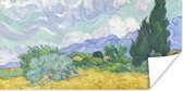 Poster Korenveld met cipressen - Vincent van Gogh - 120x60 cm