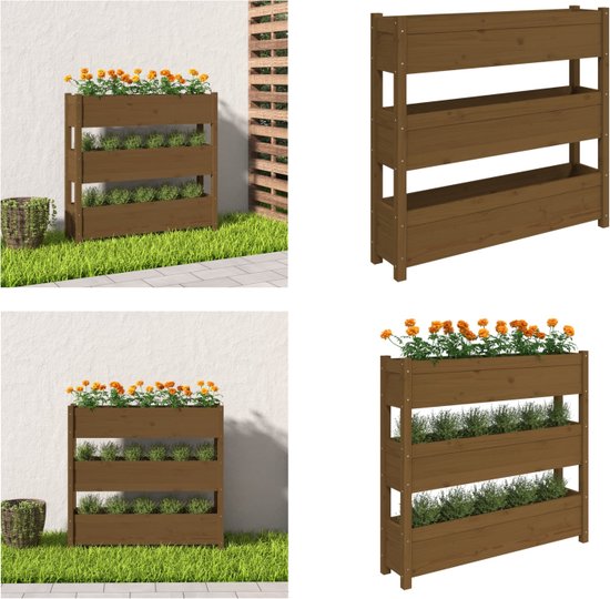 vidaXL Tuintafel 121x82,5x110 cm massief grenenhout grijs, buitentafel, tuinmeubel, salontafel, terrastafel, eettafel, picknicktafel, bartafel