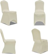 vidaXL Hoes voor stoelen 50 stuks (creme) - Stoelhoes - Stoelhoezen - Stoel Hoes - Stoel Hoezen