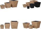 vidaXL Plantenbakken verhoogd 3 st waterhyacint - Verhoogde Tuinbak - Verhoogde Tuinbakken - Verhoogde Plantenbak - Verhoogde Plantenbakken