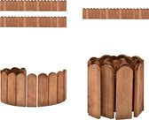 vidaXL Gazonranden 2 st 120 cm geïmpregneerd grenenhout - Gazonrand - Gazonranden - Tuinrand - Tuinranden
