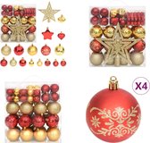 vidaXL 70-delige Kerstballenset goud en rood - Kerstballenset - Kerstballensets - Kerstballen Set - Kerstversieringset