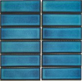 The Mosaic Factory - Barcelona Rechthoek - Wandtegels - Tegels - 29,1x29,7x0,65cm - Blauw - 0,86 m²/10 vellen