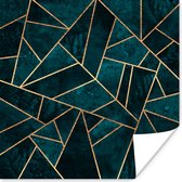 Poster Stenen - Goud - Luxe - Patronen - Abstract - 50x50 cm