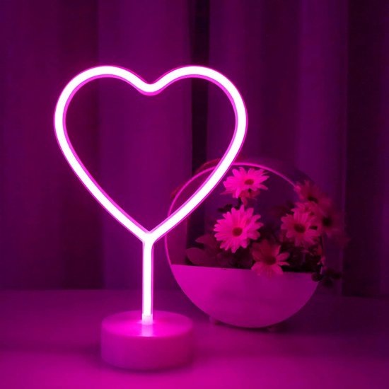 Valentijn - Eenvoudige Installatie - LED Lamp - Cadeau - Sfeerverlichting - Neon Licht - Moederdag Cadeautje