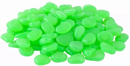 Gardlov Glow-in-the-dark stenen - set van 100 stuks groen