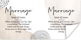 Poster Woordenboek - Trouwen - Quotes - 80x40 cm