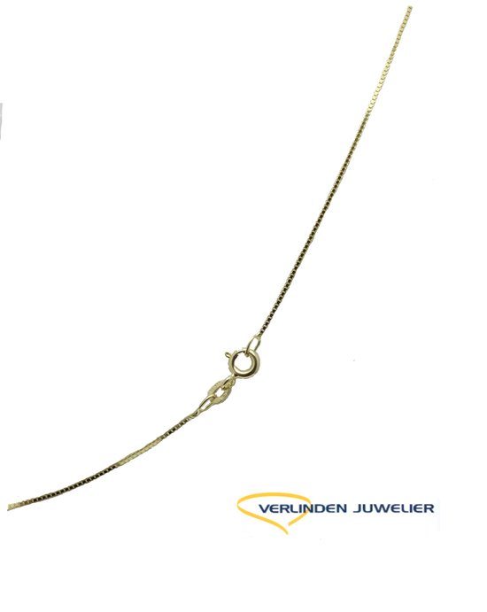 Ketting - venetiaans - geel goud - 50 cm – 1.9 gram - 0.7 mm breed – 14 karaat - verlinden juwelier