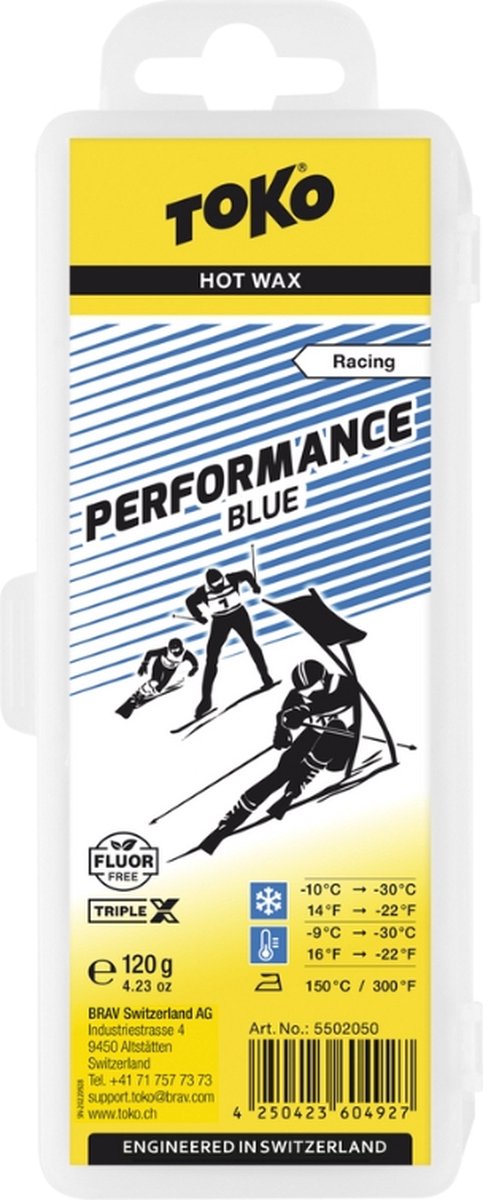 Toko Racing Performance 120g Hot Was Blauw -9°C to -30°C