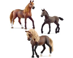 Schleich Horse Club - Paso Paardenras Figurenset, Dierenfiguren voor Kinderen 3 st