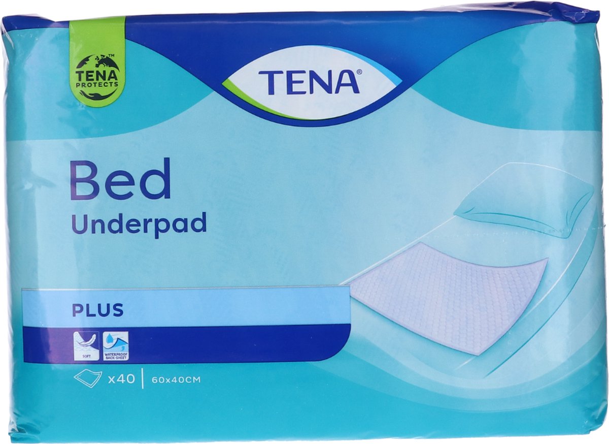 Goedkoopste Voordeelverpakking 4 X TENA Bed Plus onderlegger 40 x 60 cm, 40st (770132