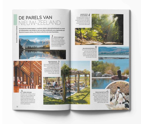 De parels van Nieuw-Zeeland: bergen, een meer, een wijngaard, Maori-erfgoed en pinguïns.