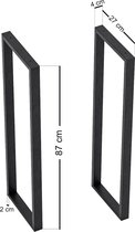 Stalen onderstel Kauniainen set van 2 tafelpoot 87x27x4 cm zwart