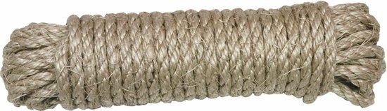 UNUS Jute touw, 30 mm, natuurlijke vezels, gedraaid tauwerk, Jute tauw, voor touwtrekken, afscheidingstouw, handloop 5 m