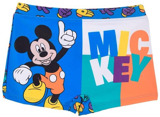 Mickey Mouse zwembroek - zwemboxer Mickey Mouse - blauw - maat 122/128