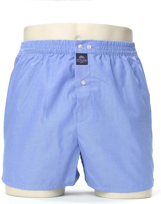 McAlson Wijde boxershort - Blue - maat XL (XL) - Heren Volwassenen - 100% katoen- M0200-XL