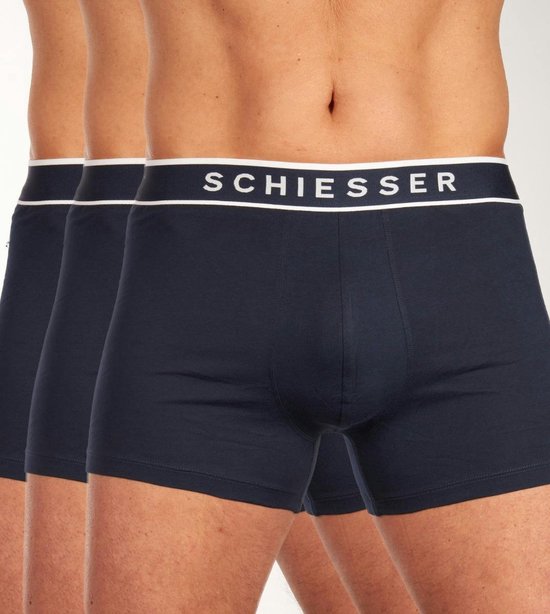 Shorts Homme Schiesser - Blauw Foncé - Lot de 3 - Taille L