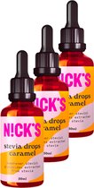 Nick's | Stevia Drops | Caramel | 3 Stuks | 3 x 50 ml