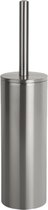 Spirella Luxe Toiletborstel in houder Cannes - zilver - metaal - 40 x 9 cm - met binnenbak