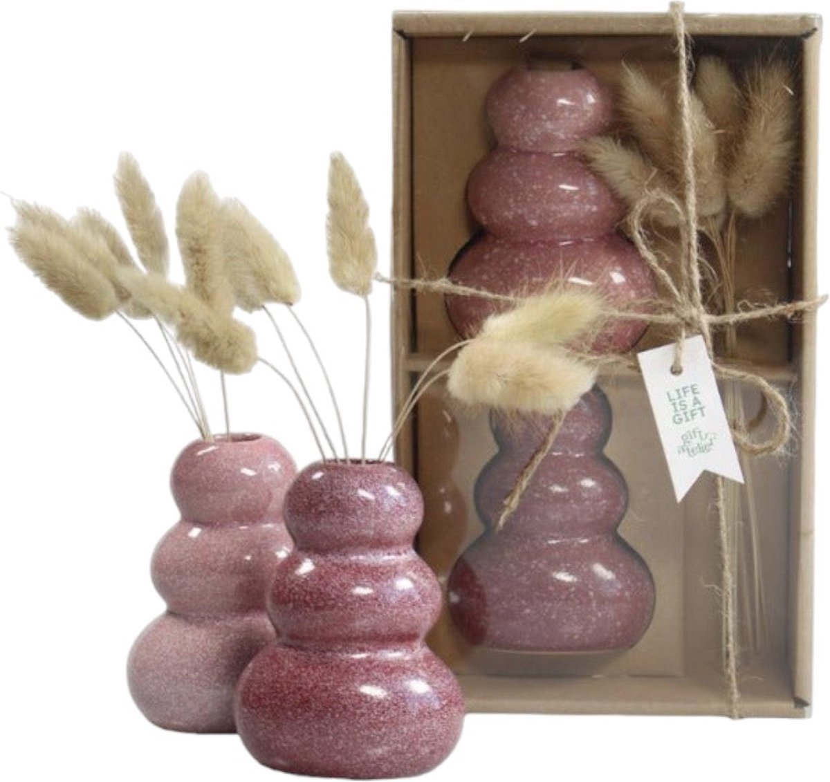 Gift Atelier - Giftset 'Vaasjes' (Roze)