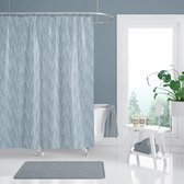Casabueno - Polyester Douchegordijn Waterdicht 180x200 cm - met Ringen - Badkamer Gordijn - Shower Curtain - Sneldrogend en Anti Schimmel -Wasbaar en Duurzaam - Rain