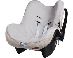 Baby's Only Baby autostoelhoes 0+ Sparkle - Geschikt voor Maxi Cosi - Hoes voor autostoel groep 0+ - Goud-Ivoor Mêlee - Met subtiel glittertje - Geschikt voor 3-puntsgordel
