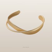 Simple twisted pattern Bangle for Women Metal Geometric Resin Open Bangles Girls Wedding Jewelry Gift