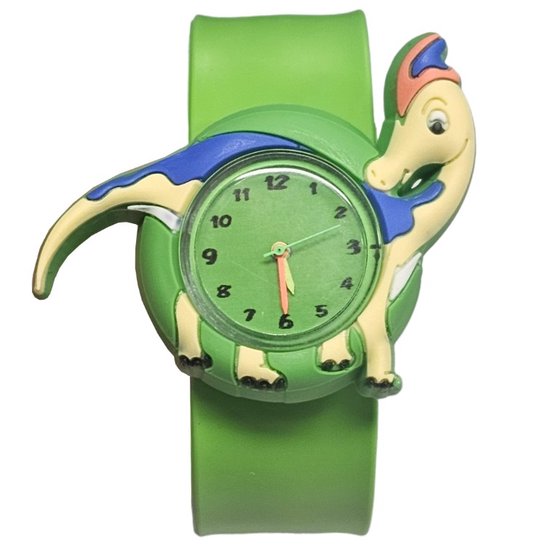 Fako® - Montre Enfant - Slap On Mini - Dinosaurus - Horloge Verte