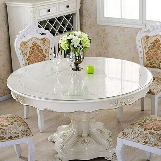 Protection De Table Ronde Transparente Epais,Nappe Transparente Ronde Pvc Protecteur De Table En Bois Epaisseur 1 5 Mm Diametre 70 Cm 98955793