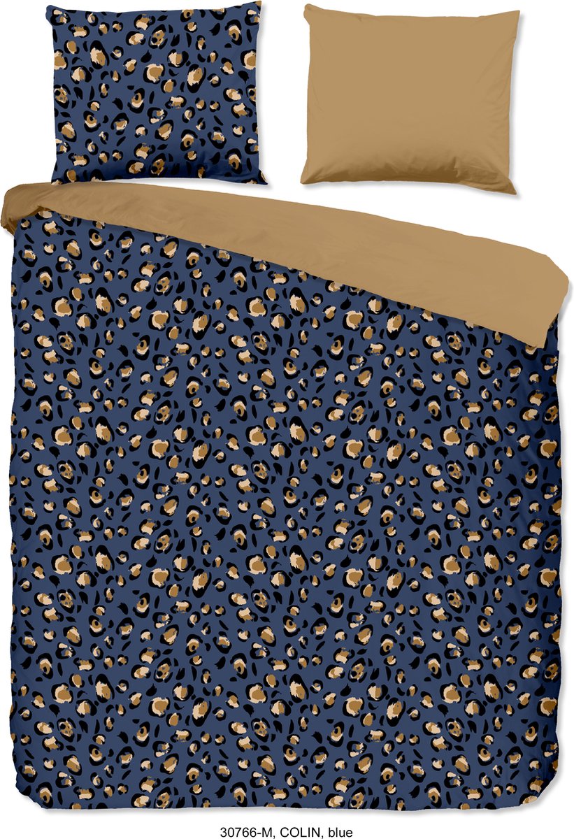 Pure dekbedovertrek dierenprint - 2 persoons 200x200/220 cm - Blauw - Microvezel