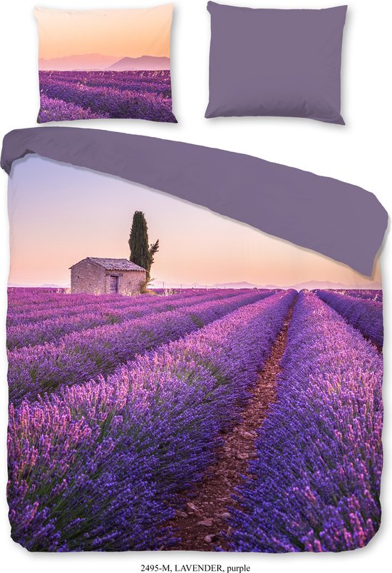 dekbedovertrek 140x200/220cm zacht katoen violet