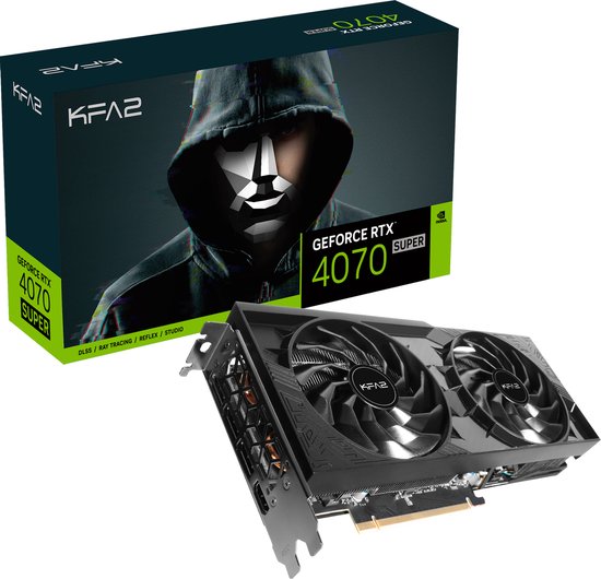 KFA2 GeForce RTX 4070 Super 1-Click OC 2X - Videokaart - 12GB GDDR6X - PCIe 4.0 - 1x HDMI - 3x DisplayPort
