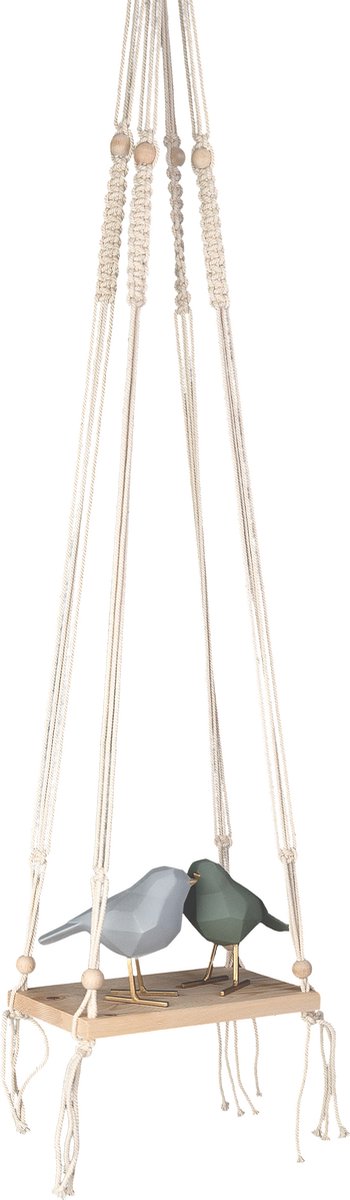 Macramé Touw met Plank - Bohemian Wandhanger Decoratie - Wandkleed - Plantenhanger - Macramé Touw/Koord met Plank - Wandhanger plant