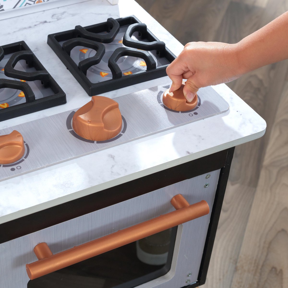KidKraft Kinderkeuken - Speelgoedkeuken - Peuter Speelgoed Keuken met Accessoires - Zwart — afbeelding 8