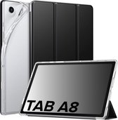 Coque Samsung Tab A8 - Coque à trois volets - Zwart - Convient pour Samsung Galaxy Tab A8 (2021/2022) - SM-X200, SM-X205