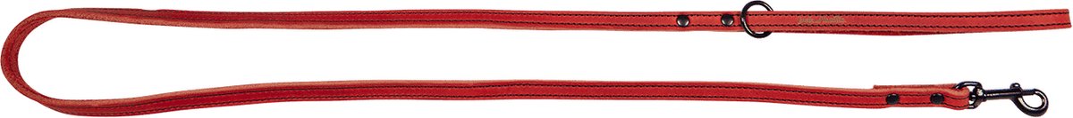 Jack and Vanilla Black Label Hondenlijn / Hondenriem - Vetleder - Rood - Breedte: 1 cm - Lengte: 120 cm - Geschikt voor kleine hondenrassen