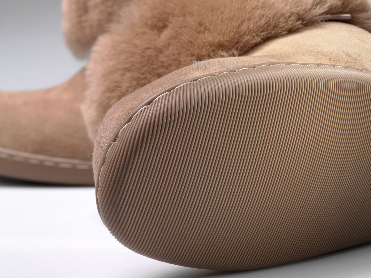 Pantoffels-sloffen-Narvic -Merino schapenvacht met flexibele zool-maat 35/36 -kleur bruin-hand gemaakt