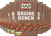 HAK Bruine Bonen in Pak 12x 380gram - Rijk aan eiwitten en ijzer. Vegan - Plantaardig - Vegetarisch - Peulvruchten - Groenteconserven