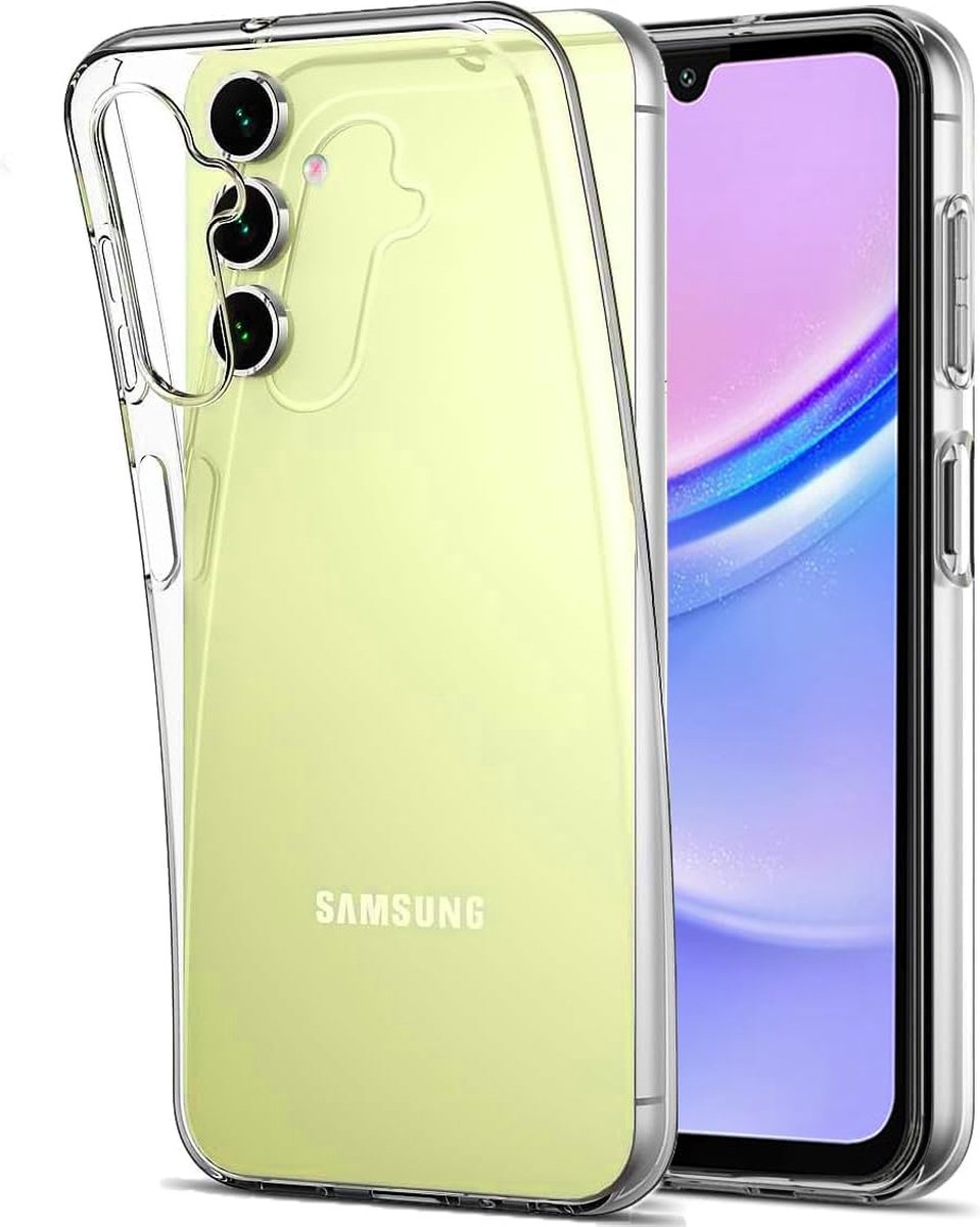 Flexibele achterkant Silicone hoesje Transparant Geschikt voor: Samsung Galaxy A15