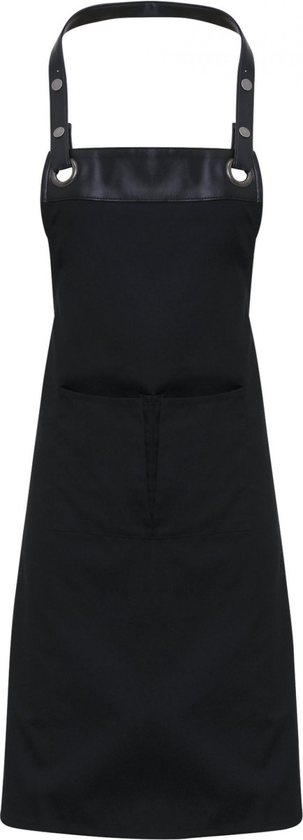Schort/Tuniek/Werkblouse Unisex One Size Premier Black 65% Polyester, 35% Katoen
