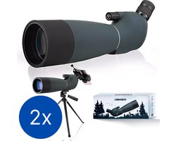 Zoomble® DUO PACK Spotting Scope met Ebook - 25-75x70 - Met Draagtas, Statief & Telefoonhouder - Voor Vogelspotten, Natuur, Outdoor & Jagen - Monoculair - 25x75 Zoom - Monokijker