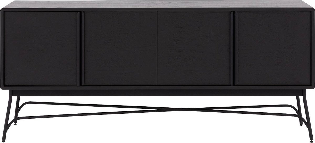 Goossens Dressoir Discover, 4 Deuren - Hout Zwart