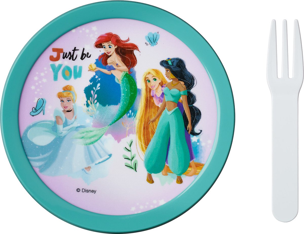 Mepal fruitbox Campus - 300 ml - Inclusief fruitvorkje - Sluit goed af - Snackdoosje - Disney Princess — afbeelding 2