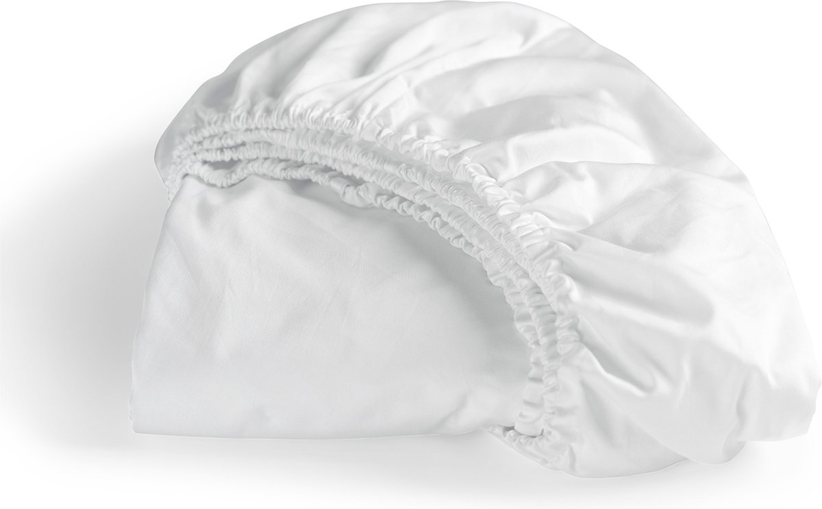 Cinderella - Sundays - Hoeslaken - 100% Katoen-Satijn - 200x210 cm - Tot 25 cm matrashoogte - Wit